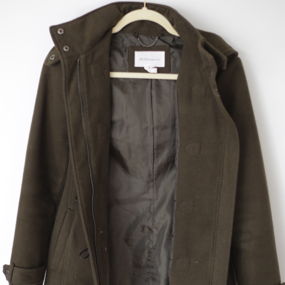 BCBGeneration Green Peacoat with Toggles Small - Picture 6 of 7